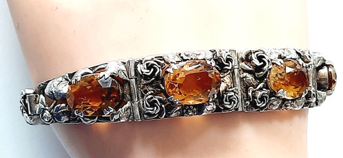 Jugendstil silber armband - silber,