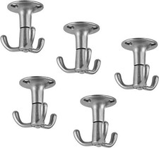 5x Garderobenhaken Kleiderhaken Deckenhaken drehbar Drehhaken Unterbau Haken