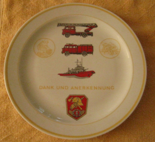 Ehrenteller ddr feuerwehr - ehrenteller,