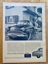 Opel Olympia Rekord Oldtimer Original 1956 Vintage Advert Werbung Reklame