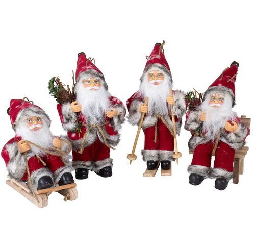 Deko weihnachtsmann 18cm rot - weihnachtsmann,