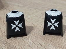 PLAYMOBIL X2 SCHWARZE KÖRPER MALTESERRITTER MITTELALTER MALTESERRITTER