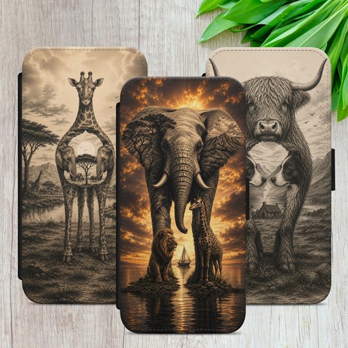 Elefant giraffe kuh flip - elefant,