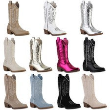 Damen Stiefel Cowboystiefel