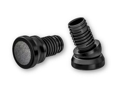 4 Fußstopfen/Stuhlgleiter/Bodenschoner mit Gelenk + Filz Kunststoff schwarz