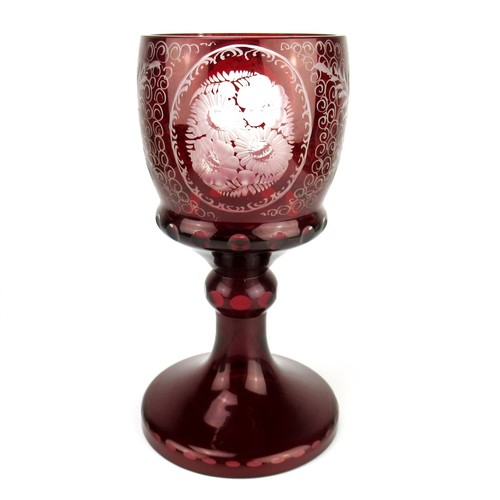 Böhmischer glas pokal kelch - böhmischer,