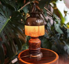 Sehr alte Fransen Lampe mit