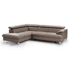 Ecksofa - stone - Leder -