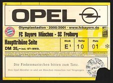 Ticket | 2000/01 | Bayern München - SC Freiburg | Bundesliga