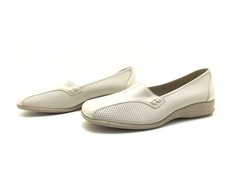 Damen Halbschuhe Gr. 41 Ballerina Slipper Freizeitschuhe Komfortschuhe Beige