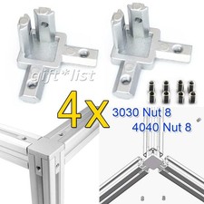 4x Alu Eckverbinder Eckwinkel