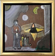 Karl Gram *1945 Komposition Landschaft mit Figuren Modern Danish Mid-Century