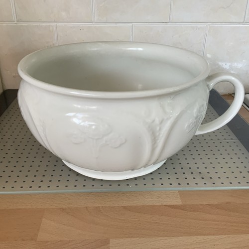 Vintage ironstone chamber pot - vintage,