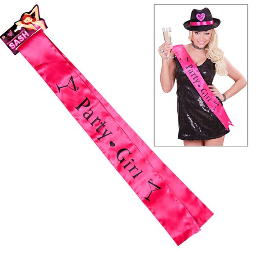 Satin schärpe party girl pink - satin,