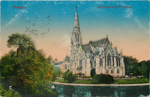 Stuttgart johanniskirche - ak,