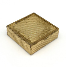 Vintage Pillendose Schmuckbox Retro Muster Gold Schatulle Dose RAR #2870