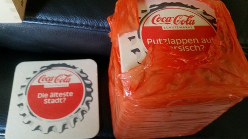 Coca cola bierdeckel - »coca, cola«