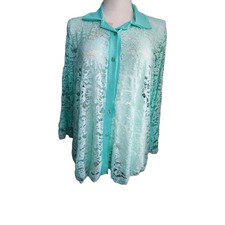 Spitzenbluse 46 48  Tragbar