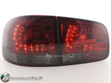 Paar LED Rückleuchten Scheinwerfer Hintergrund Rot / Schwarz für VW Touareg...