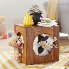 FineBuy Sheesham Beistelltisch