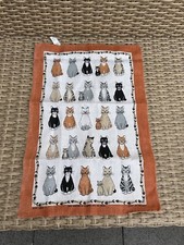 Ulster Irish Leinen Katzen Geschirrtuch Cats Arrived Vintage 