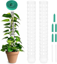 Moosstab Pflanzstab 2 Stück Monstera Rankhilfe mit Etiketten und Klettverschluss