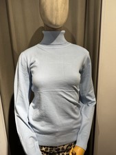 Feinstrick Rollkragenpullover  hellblau