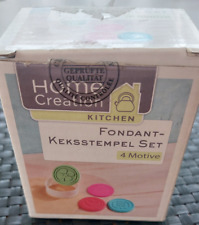 Home Creation Fondant Keksstempel Set 4 teilig Kleeblatt Herz Cupcake Homemade