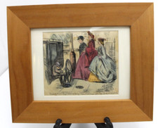 Handbemalte Seide "Tante jetzt Ihre Zeit für ein Paar Handschuhe" nach John Leech