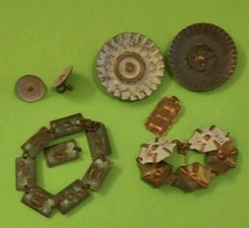 Vintage Schmuck Konvolut Signiert HM & KS Ohrringe Brosche Kette Kupfer/ Bronze 