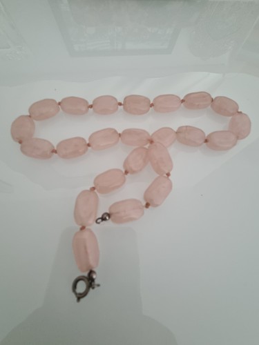 Vintage rosenquarz kette - vintage,
