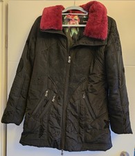 Desigual, Mantel mit breitem Kragen & Mustern Damen, Schw.,Langarm,Gr.42 UVP160€