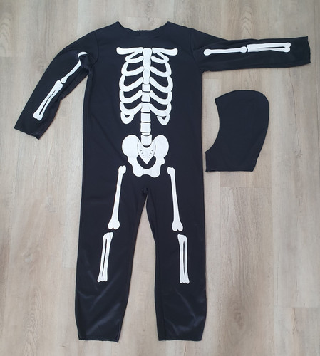 Skelett helloween overall mit - ,