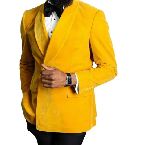 Orange velvet herren - orange,