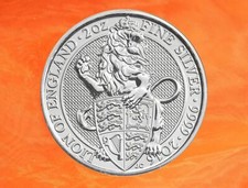 Lion of England 2 oz The Queen`s Beasts Silber Münzen Großbritannien 2016
