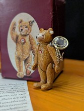 Steiff Club Teddybär Zinn Miniatur 1993/1994 Limited Edition Dicky Bär 1930