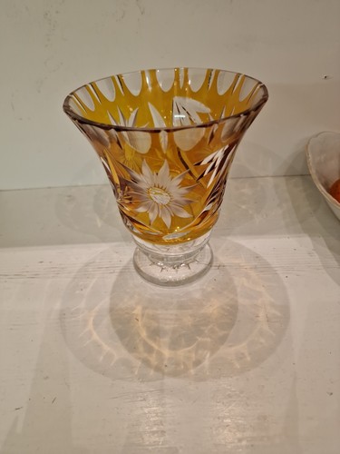 Vintage bleikristall vase - vintage,