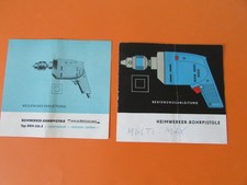 Anleitung Bedieungsanleitung für DDR Bohrmaschine HBM 250 Multimax Bohrpistole