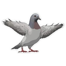 Aufkleber Sticker "Taube mit