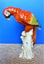 Porzellan Figur, Vogel, Ara