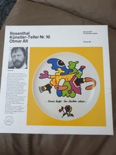 SAMMELTELLER/ WANDTELLER ROSENTHAL/ KÜNSTLER Nr.16 :OTMAR ALT / Mit OVP