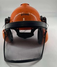 Stihl Forstschutzhelm Forsthelm Waldarbeiterhelm  Gesichts- Gehörschutz Orange