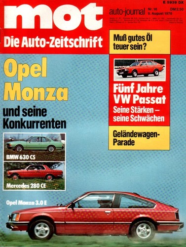 Mot 1978 opel monza 0 - mot,
