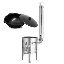 Ø35 Utschak Uchag Campingofen Feuerofen mit 10L Kazan Eintopfofen Gulaschkanone