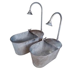 Zinkwanne Set 2tlg Badewanne