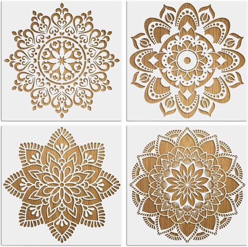 Mandala schablonen set - set, 4
