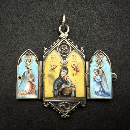 Triptychon anhänger emaille - triptychon,