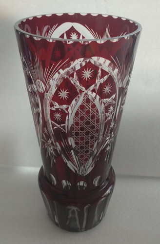 Bleikristall vase rubinrot - bleikristall, in