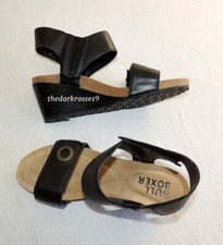 Bullboxer Sandalen  Keilsandalette  Leder Gr. 39 Schwarz neu