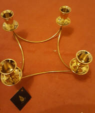 Partylite  Messing Gold glänzend Adventskranz " Kerzenhalter, 4-armig & Zubehör